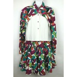 Vintage Circle T by Marilyn Lenox Top & Skirt Cowg